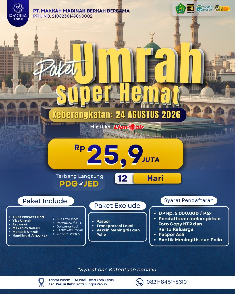 Paket Umrah Super Hemat