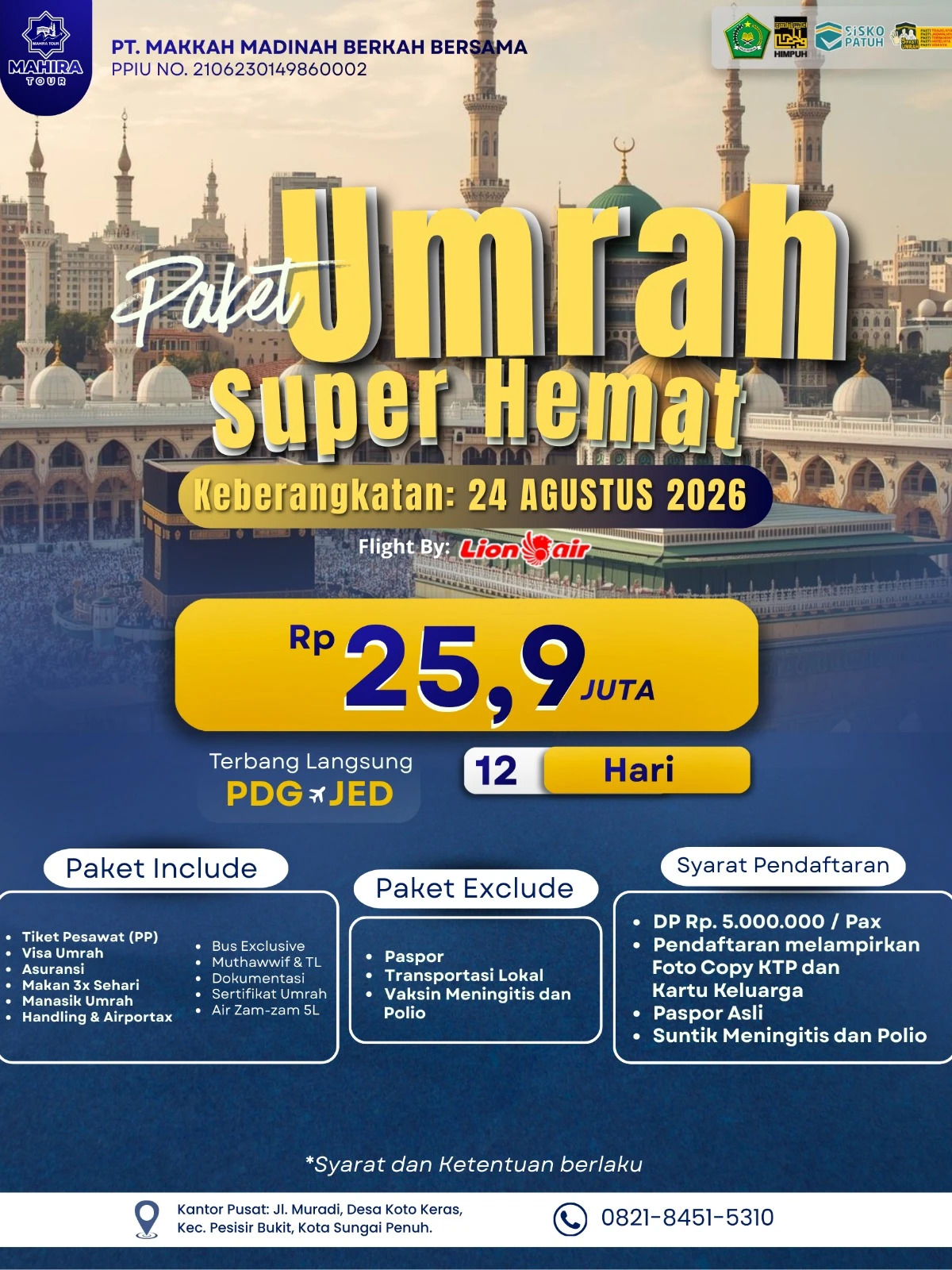 Paket Umrah Super Hemat (Agustus 2026)